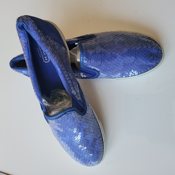 Nwot Coach New York Womens Kivy Slip On Shoes Purple Sequin Round Toe  sz- 9.5 . - Picture 4 of 4